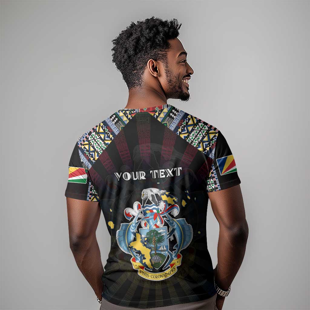 Personalized Seychelles Roots T shirt African Pride in Fingerprint and Tribal Colors DT02