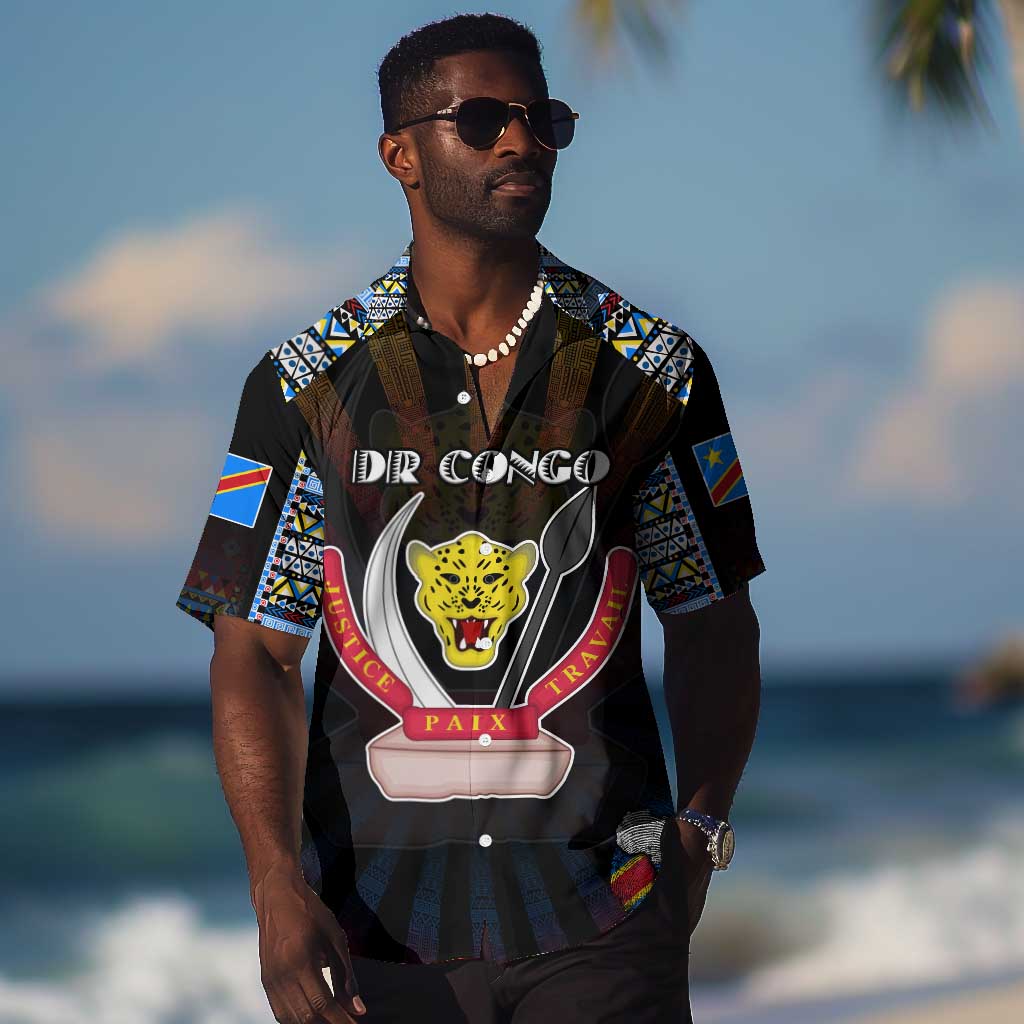Personalized DR Congo Roots Hawaiian Shirt African Pride in Fingerprint and Tribal Colors DT02