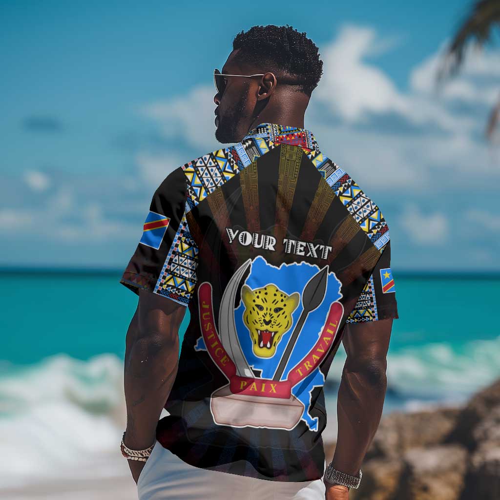 Personalized DR Congo Roots Hawaiian Shirt African Pride in Fingerprint and Tribal Colors DT02