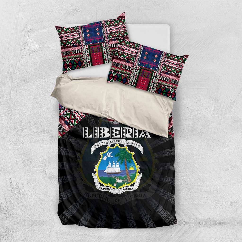 Liberia Roots Bedding Set African Pride in Fingerprint and Tribal Colors DT02