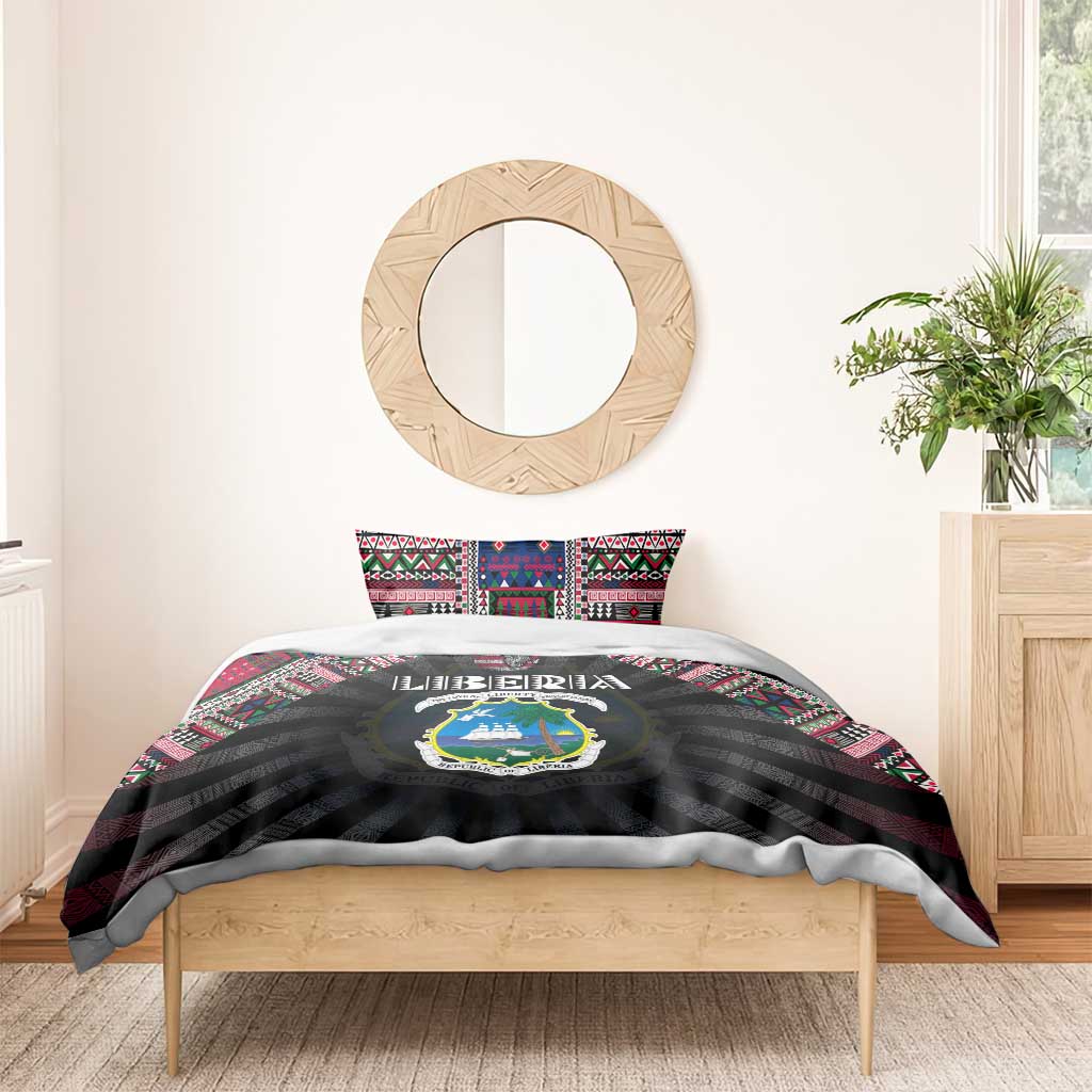 Liberia Roots Bedding Set African Pride in Fingerprint and Tribal Colors DT02