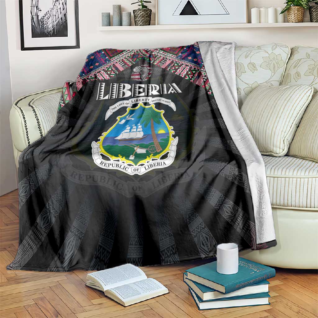 Liberia Roots Blanket African Pride in Fingerprint and Tribal Colors DT02