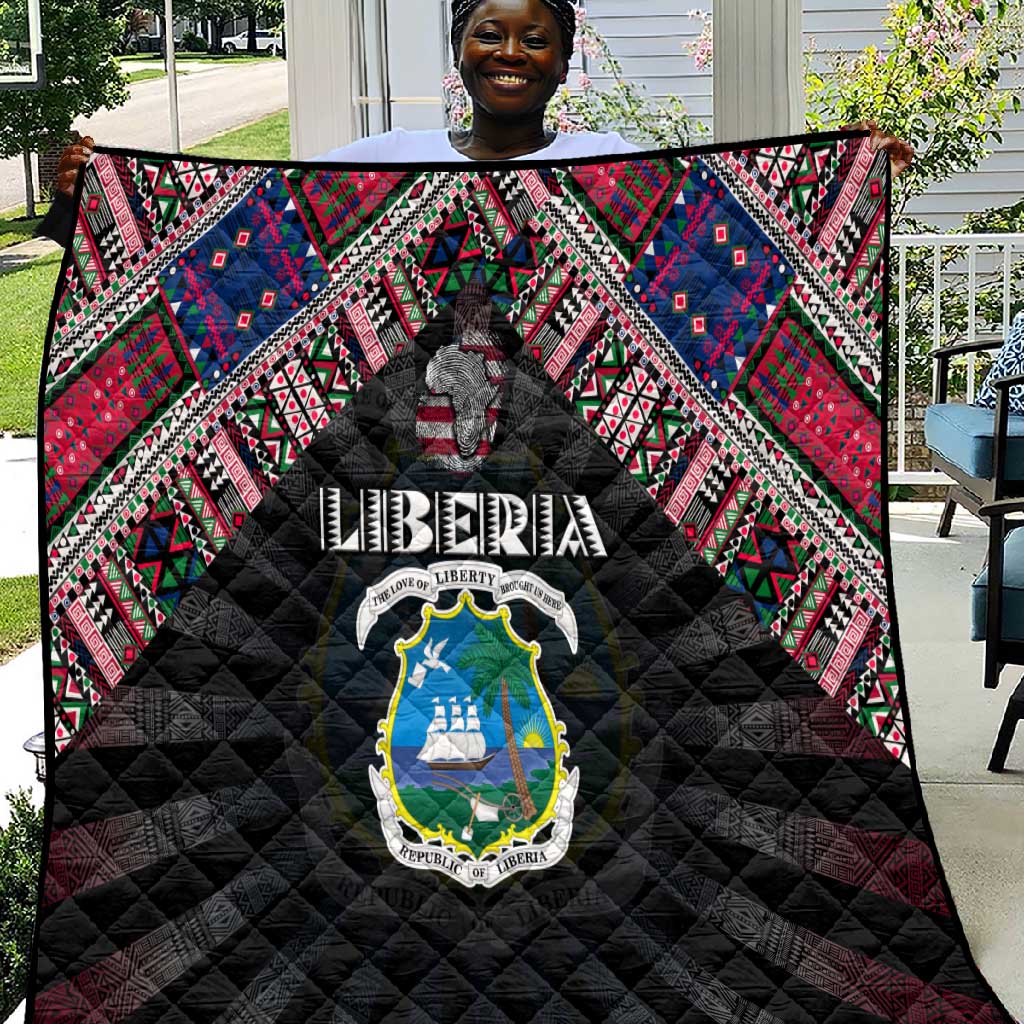 Liberia Roots Quilt African Pride in Fingerprint and Tribal Colors DT02