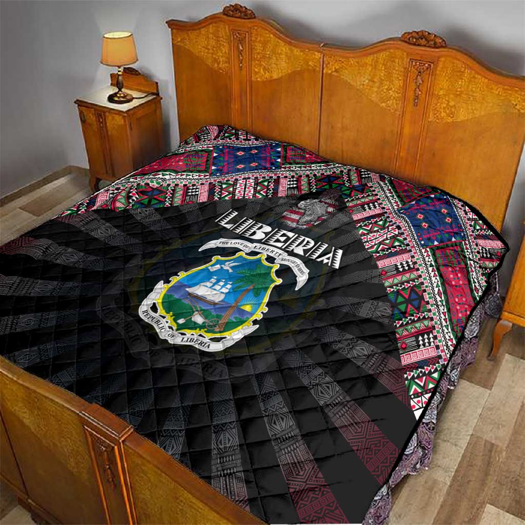 Liberia Roots Quilt African Pride in Fingerprint and Tribal Colors DT02