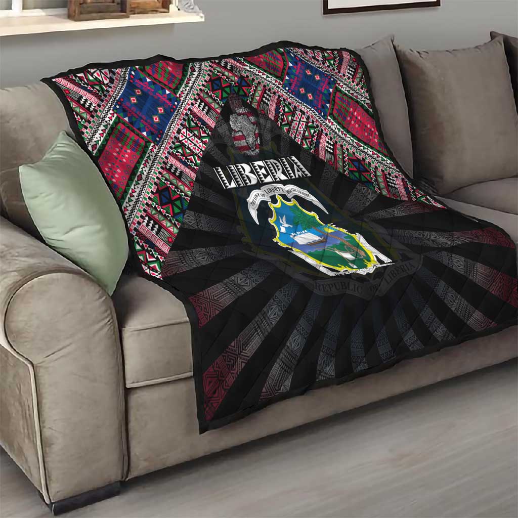 Liberia Roots Quilt African Pride in Fingerprint and Tribal Colors DT02