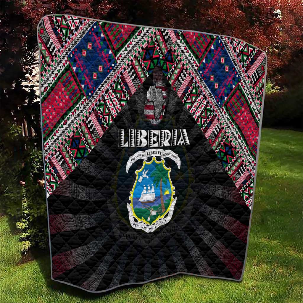 Liberia Roots Quilt African Pride in Fingerprint and Tribal Colors DT02