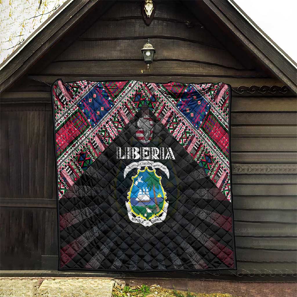 Liberia Roots Quilt African Pride in Fingerprint and Tribal Colors DT02