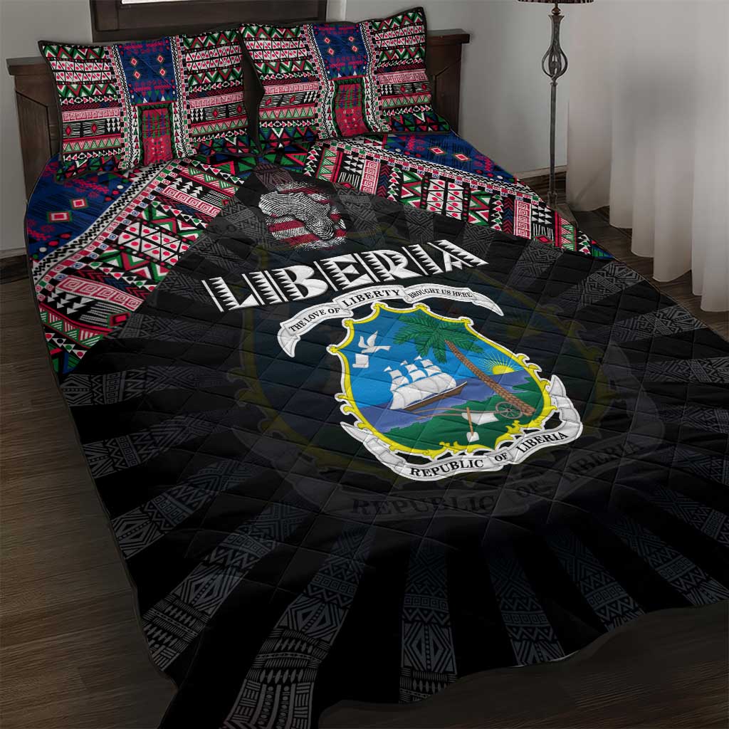 Liberia Roots Quilt Bed Set African Pride in Fingerprint and Tribal Colors DT02