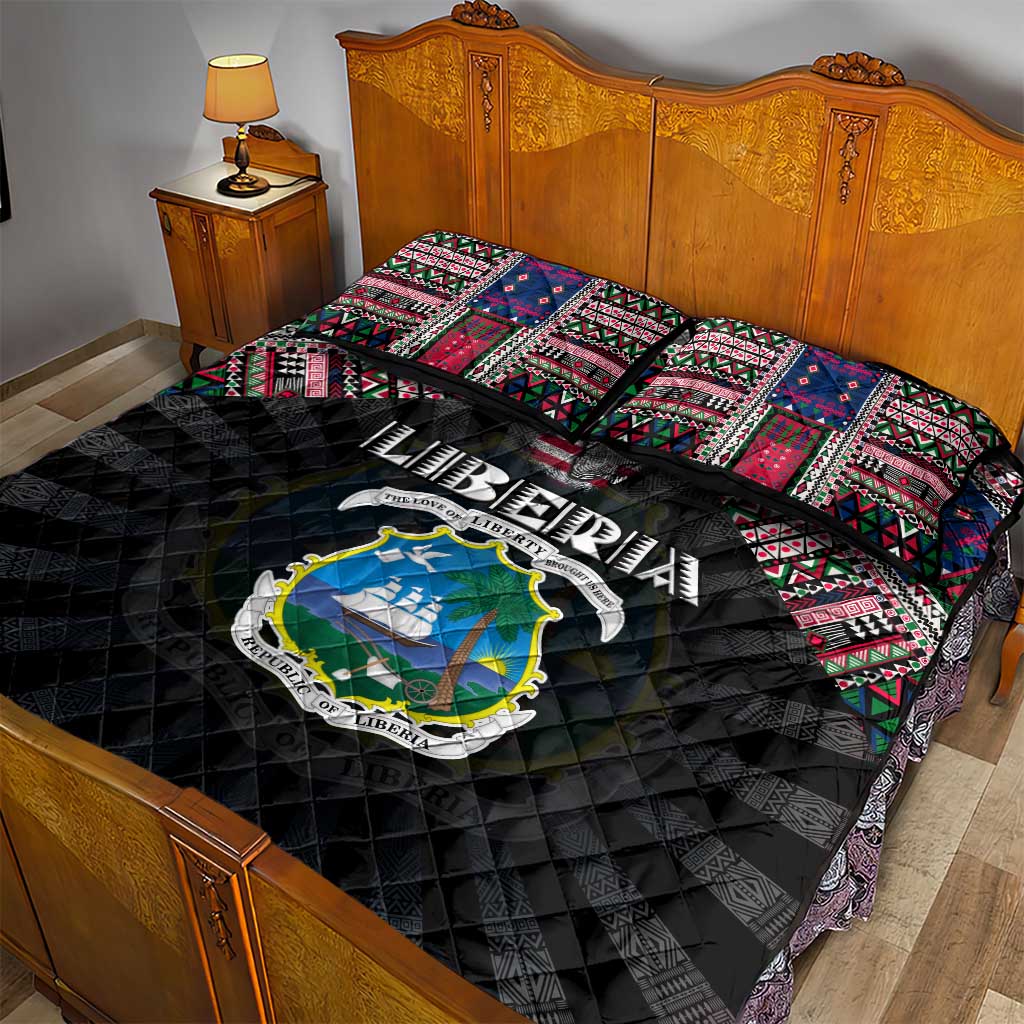 Liberia Roots Quilt Bed Set African Pride in Fingerprint and Tribal Colors DT02