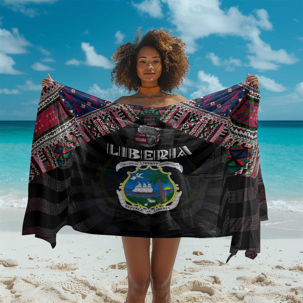 Liberia Roots Sarong African Pride in Fingerprint and Tribal Colors DT02