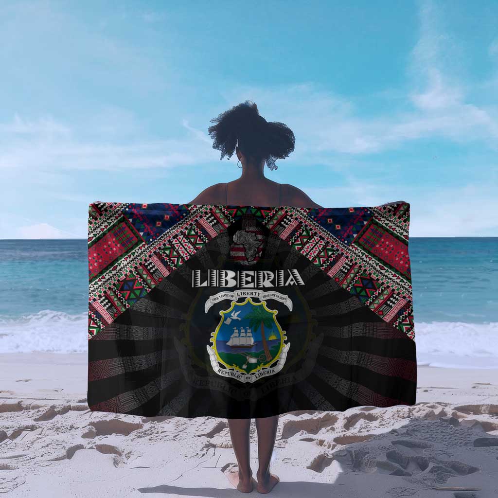 Liberia Roots Sarong African Pride in Fingerprint and Tribal Colors DT02