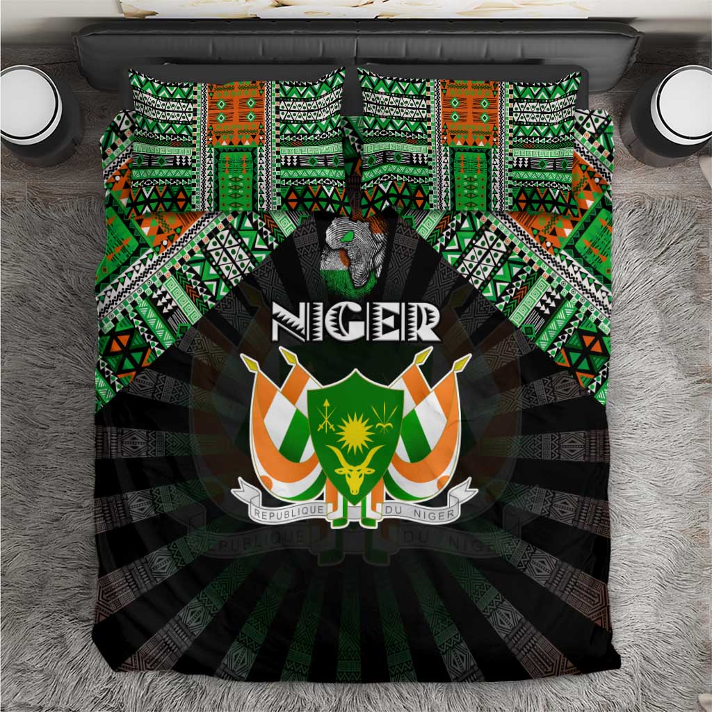 Niger Roots Bedding Set African Pride in Fingerprint and Tribal Colors DT02