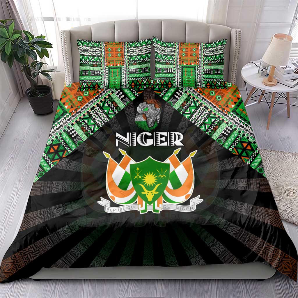 Niger Roots Bedding Set African Pride in Fingerprint and Tribal Colors DT02