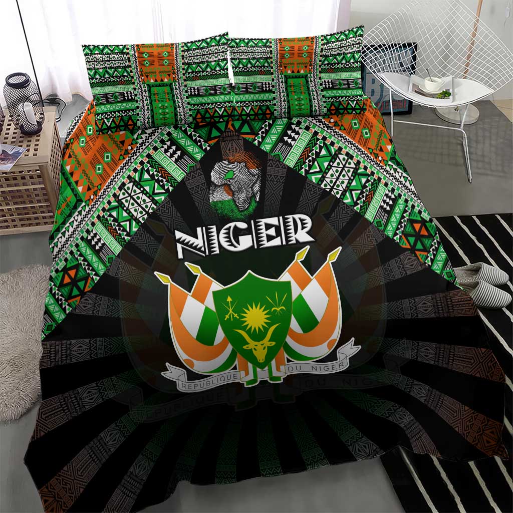 Niger Roots Bedding Set African Pride in Fingerprint and Tribal Colors DT02