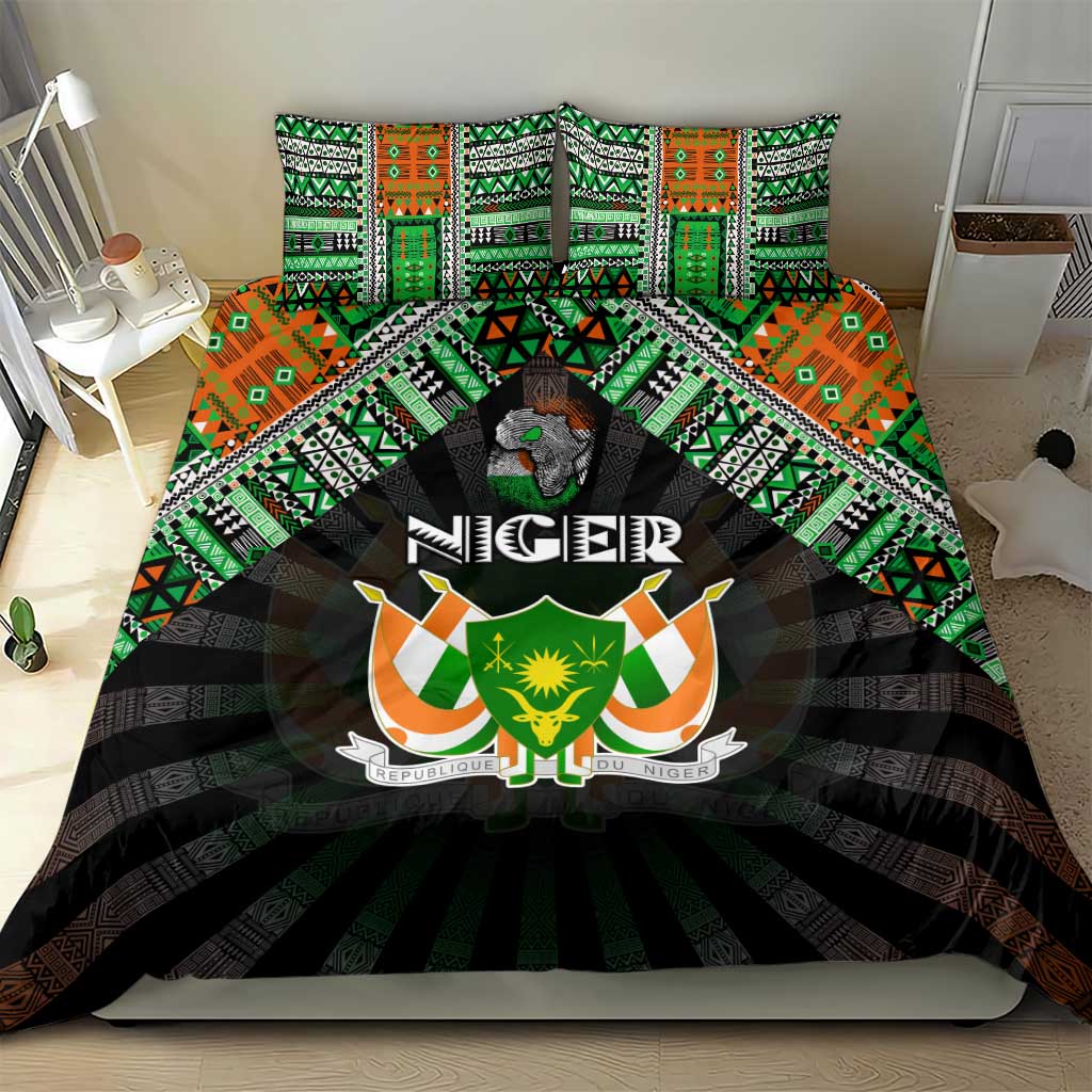 Niger Roots Bedding Set African Pride in Fingerprint and Tribal Colors DT02