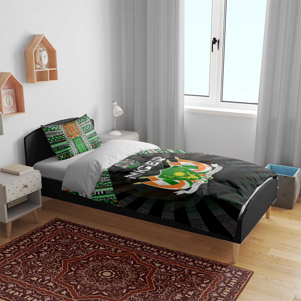 Niger Roots Bedding Set African Pride in Fingerprint and Tribal Colors DT02