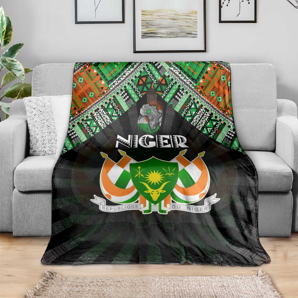 Niger Roots Blanket African Pride in Fingerprint and Tribal Colors DT02