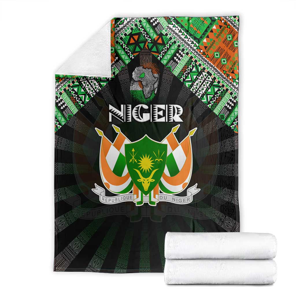Niger Roots Blanket African Pride in Fingerprint and Tribal Colors DT02