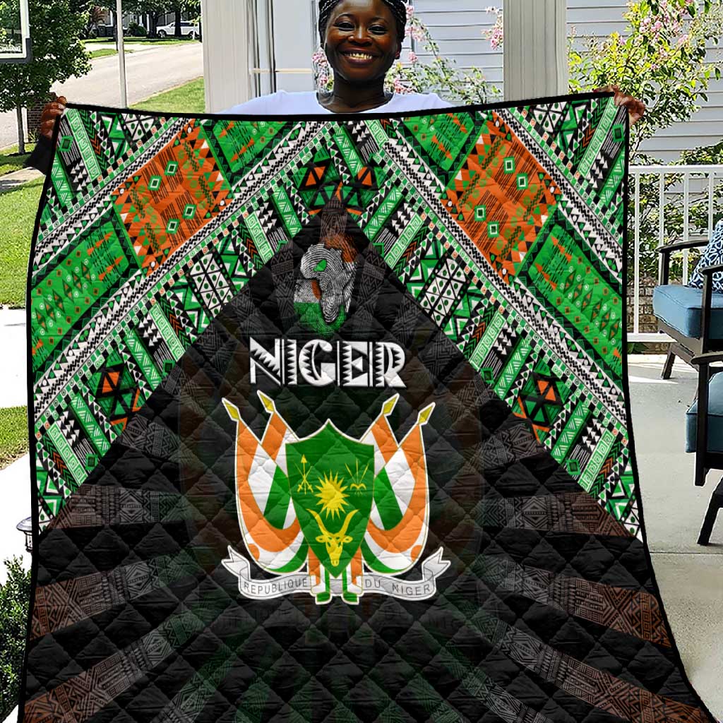 Niger Roots Quilt African Pride in Fingerprint and Tribal Colors DT02