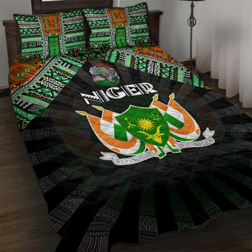Niger Roots Quilt Bed Set African Pride in Fingerprint and Tribal Colors DT02
