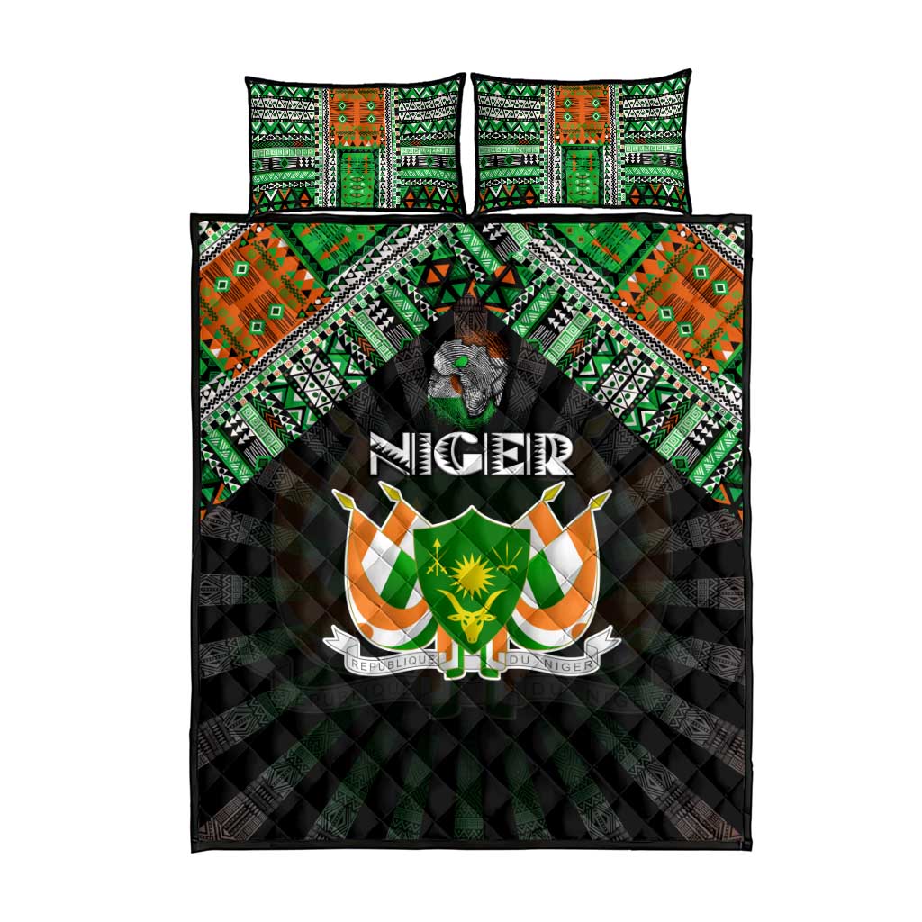 Niger Roots Quilt Bed Set African Pride in Fingerprint and Tribal Colors DT02