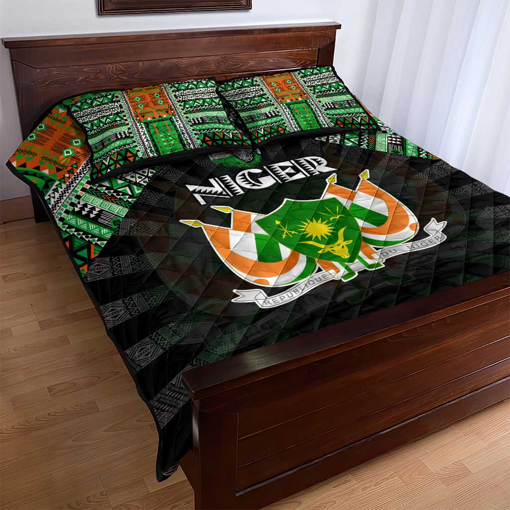 Niger Roots Quilt Bed Set African Pride in Fingerprint and Tribal Colors DT02