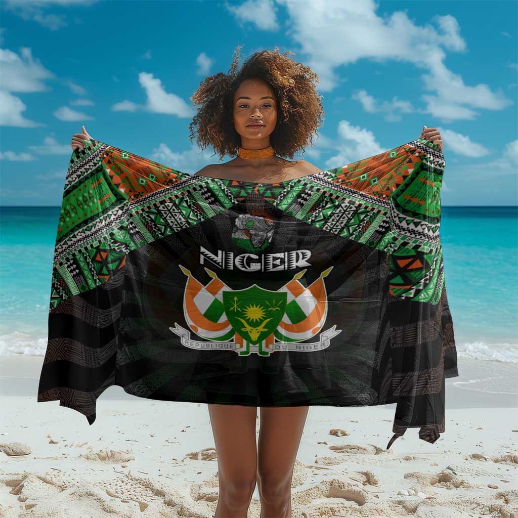 Niger Roots Sarong African Pride in Fingerprint and Tribal Colors DT02