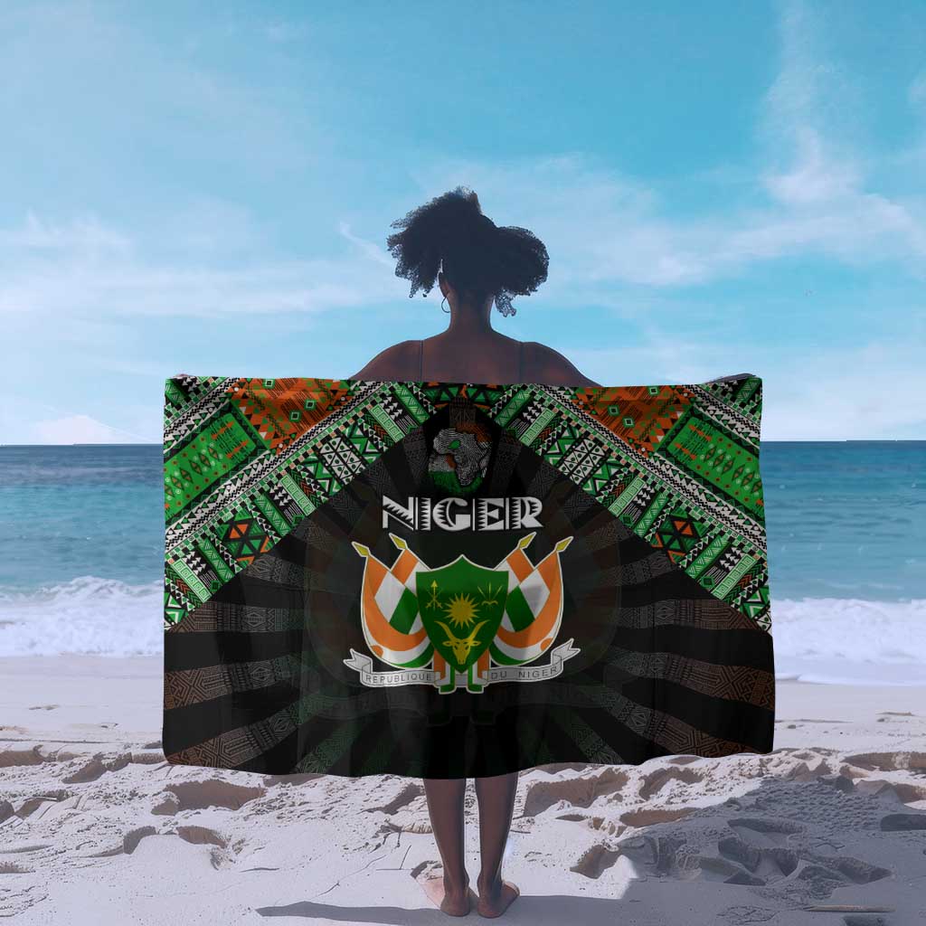 Niger Roots Sarong African Pride in Fingerprint and Tribal Colors DT02