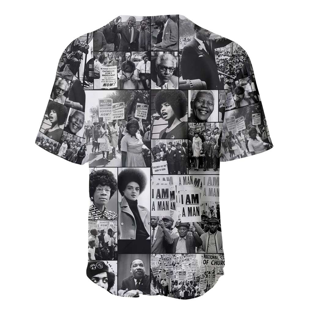 African Baseball Jersey Black Power Images DT02