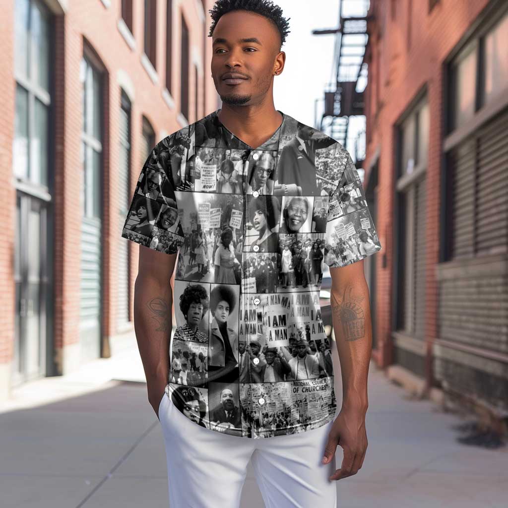 African Baseball Jersey Black Power Images DT02