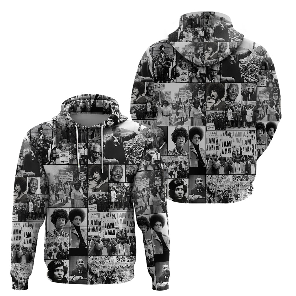 African Hoodie Black Power Images DT02