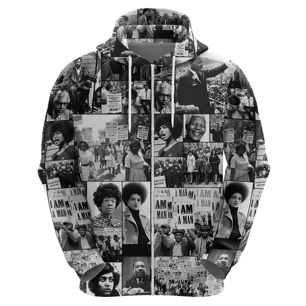 African Hoodie Black Power Images DT02