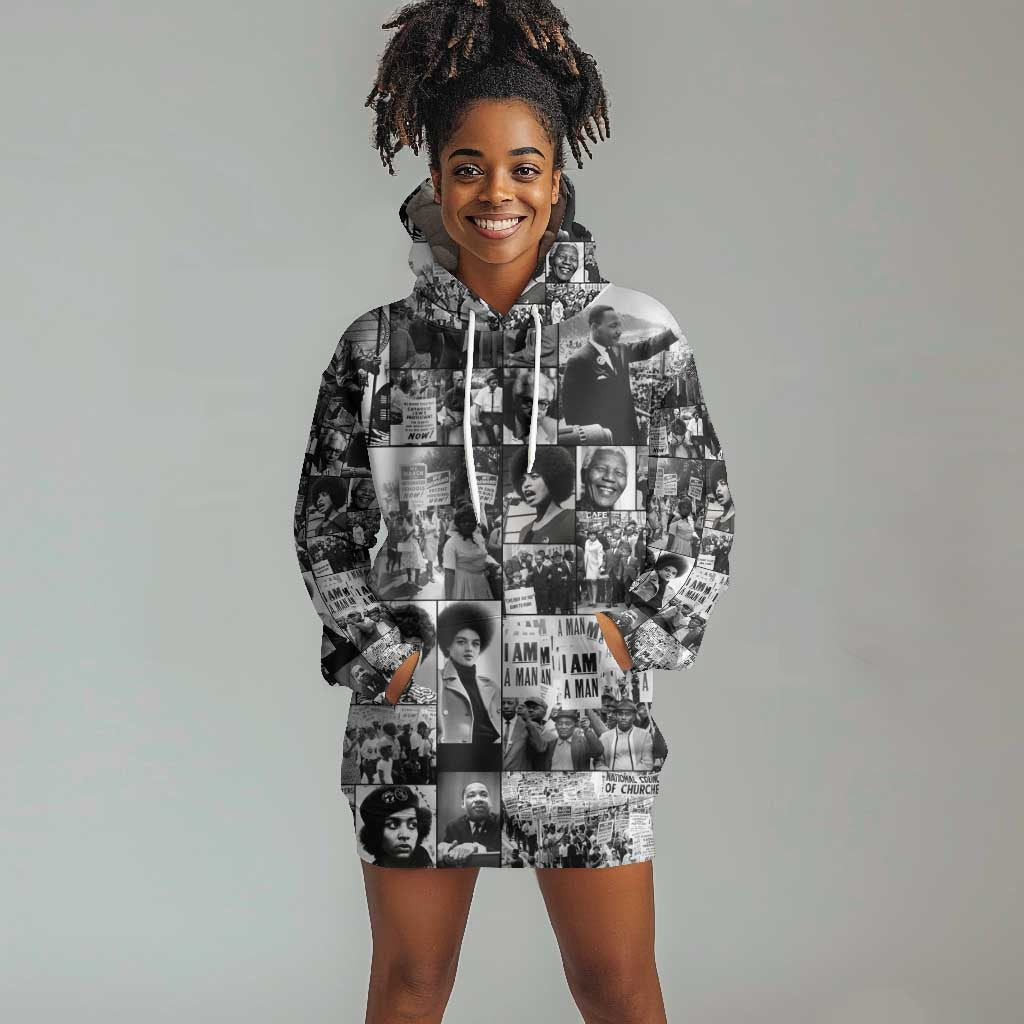 African Hoodie Dress Black Power Images DT02