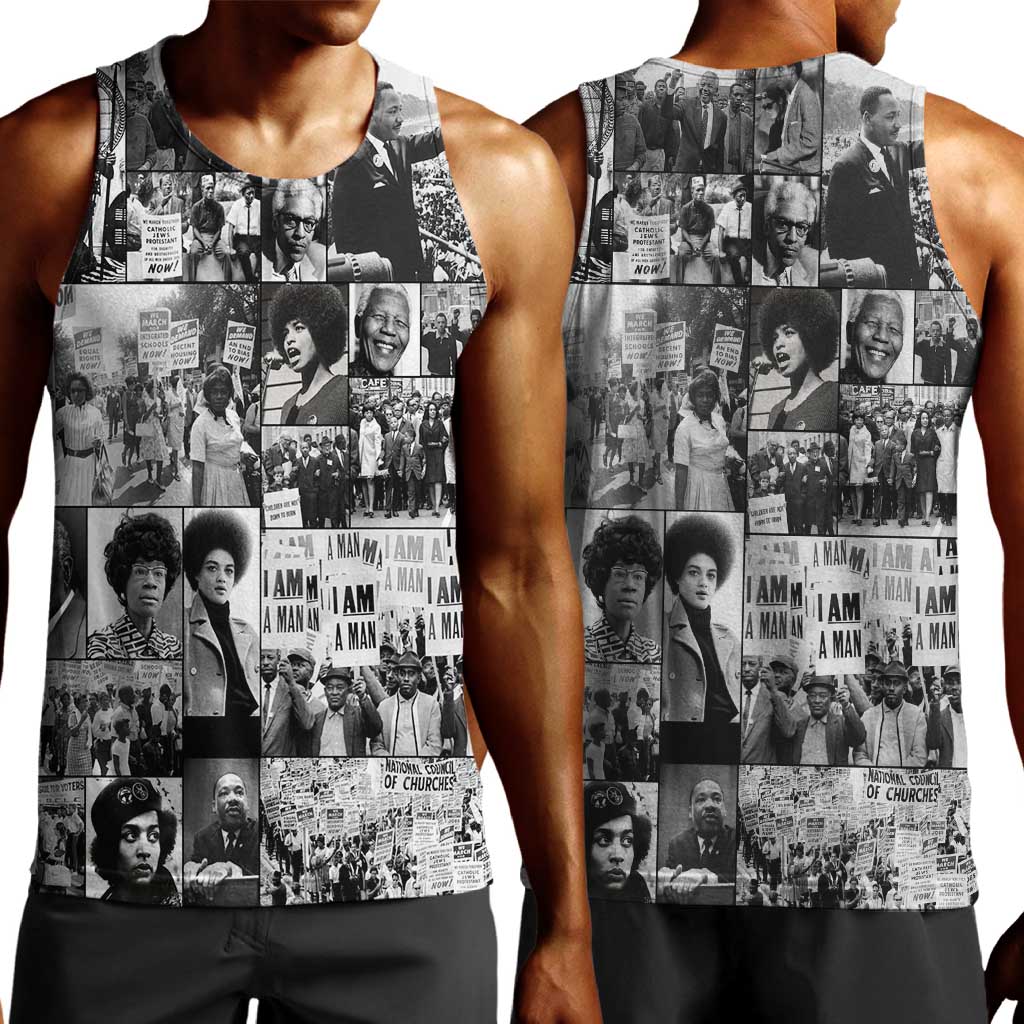 African Men Tank Top Black Power Images DT02