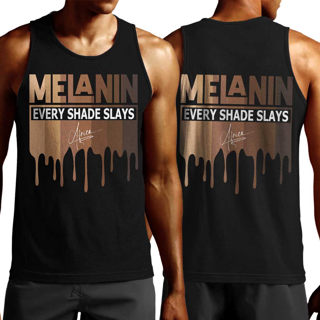 Every Shade Slays Melanin Men Tank Top African Signature DT02