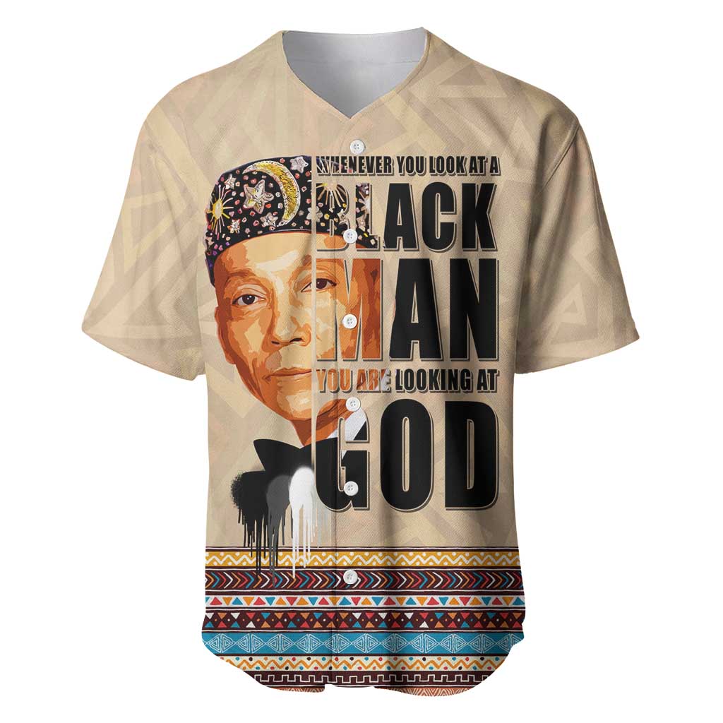 The Most Honorable Elijah Muhammad Baseball Jersey Black Man DT02