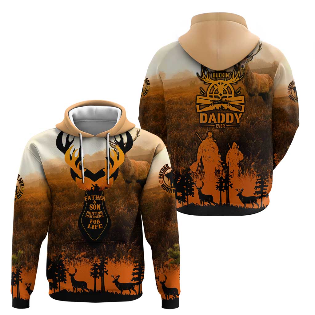 Father And Son Deer Hunting Hoodie Best Buckin Daddy Ever DT02