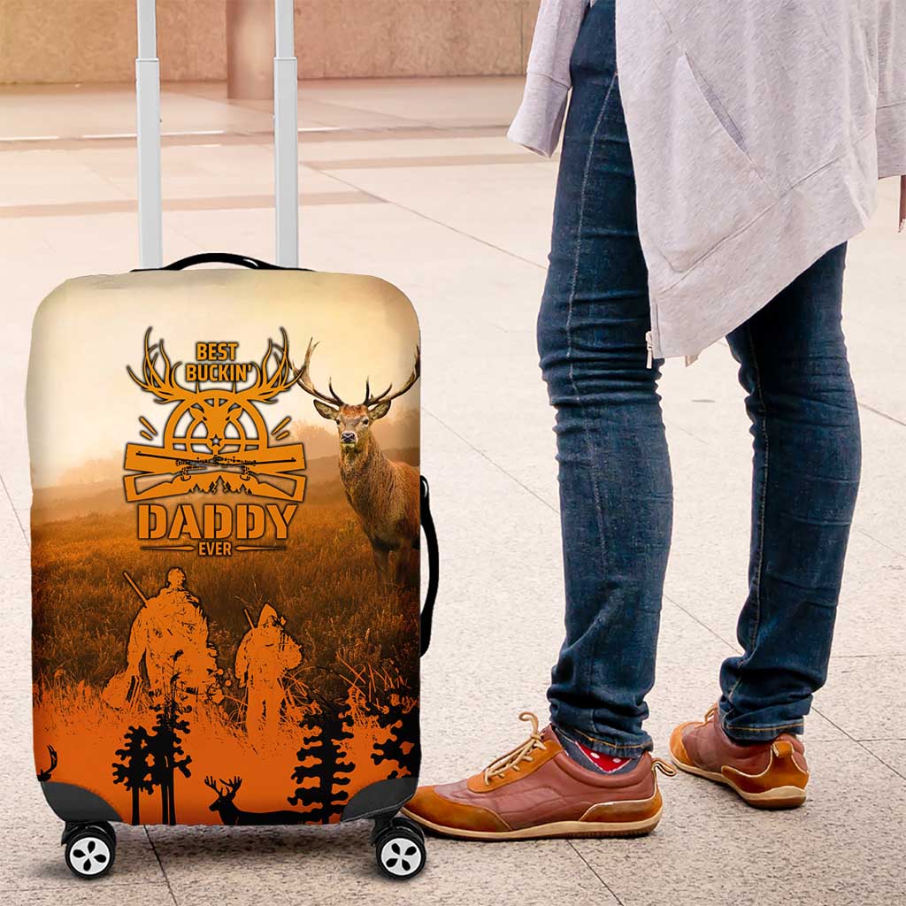 Father And Son Deer Hunting Luggage Cover Best Buckin Daddy Ever DT02