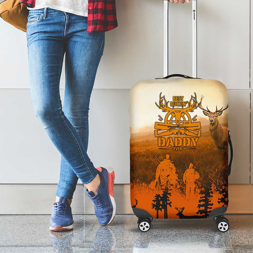 Father And Son Deer Hunting Luggage Cover Best Buckin Daddy Ever DT02
