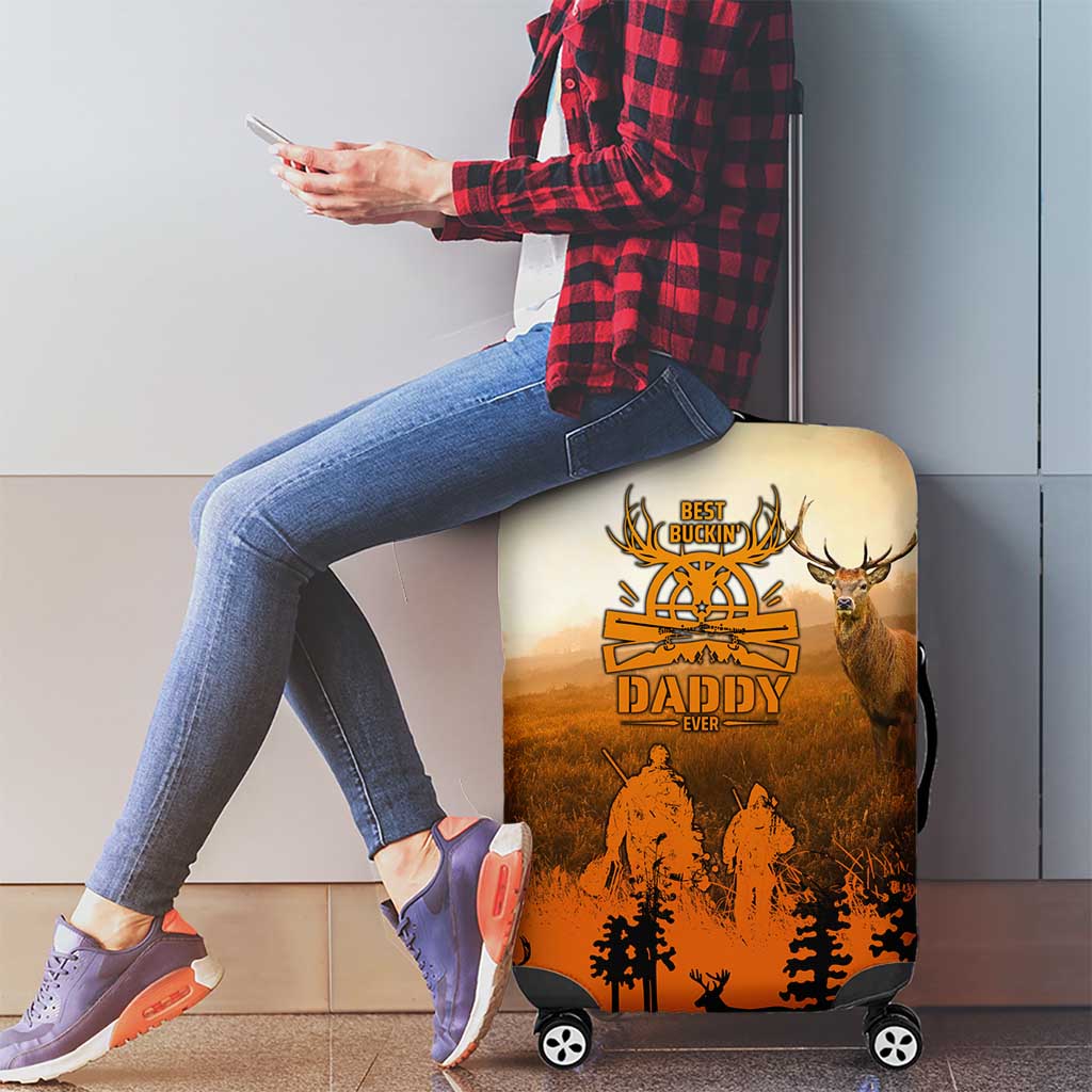 Father And Son Deer Hunting Luggage Cover Best Buckin Daddy Ever DT02