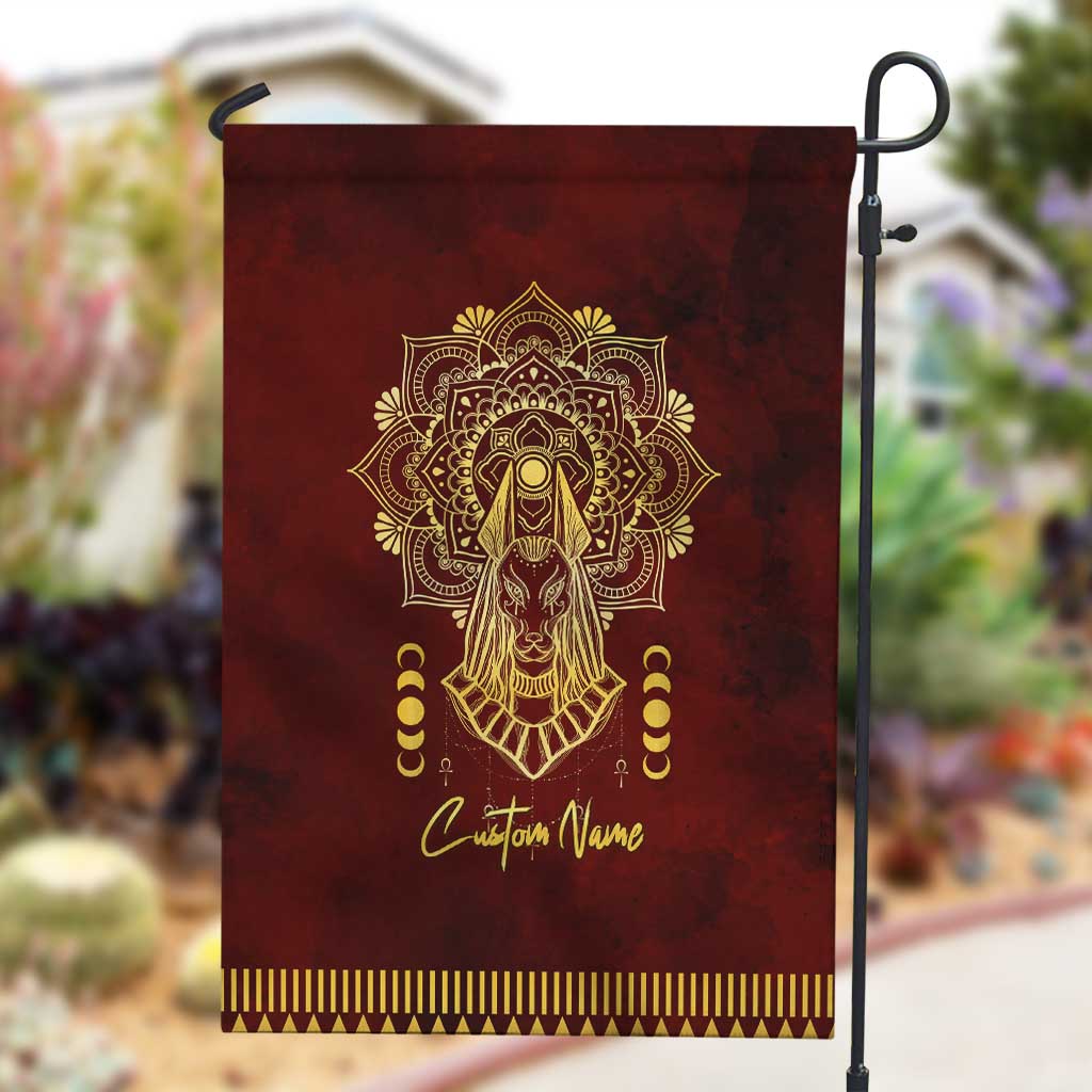 Personalized Anubis Garden Flag Ancient Egyptian Pattern In Red DT02