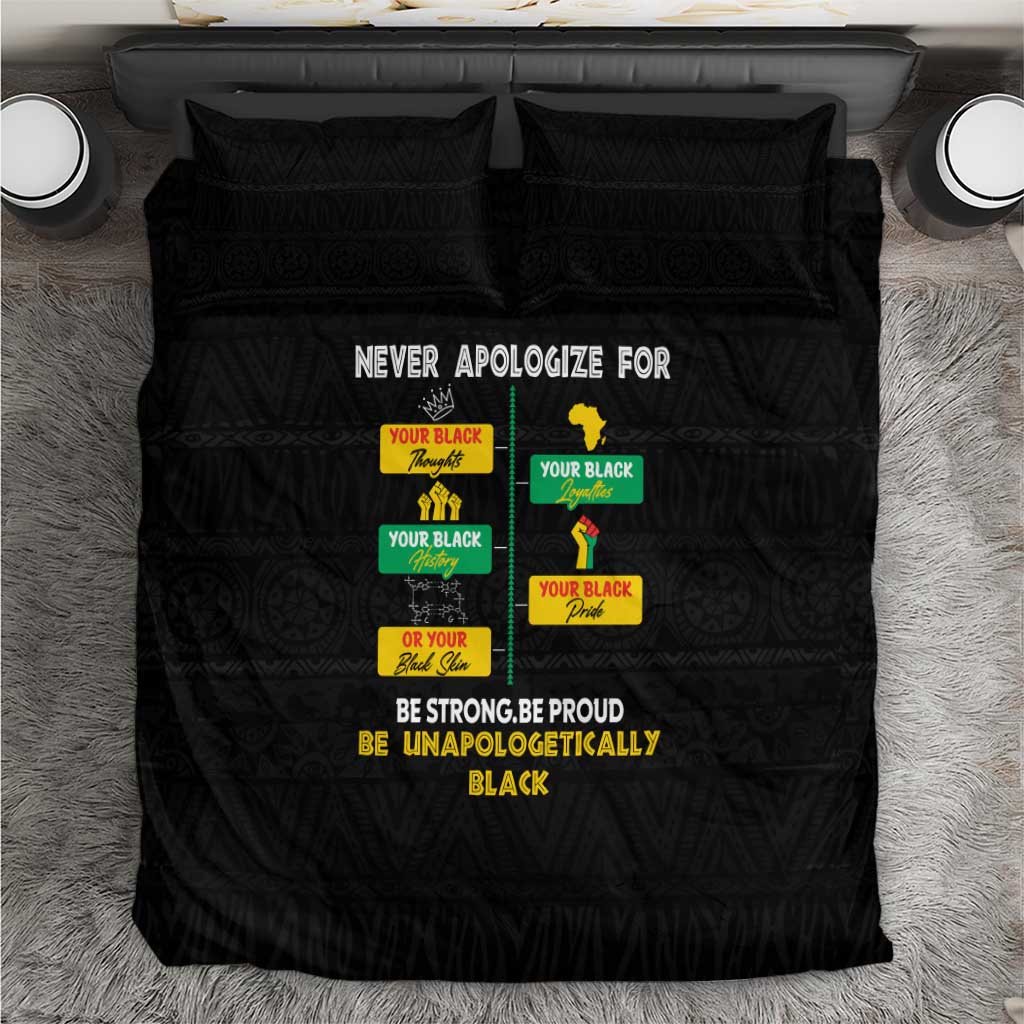 Never Apologize For Your Pride Bedding Set African Black History DT02