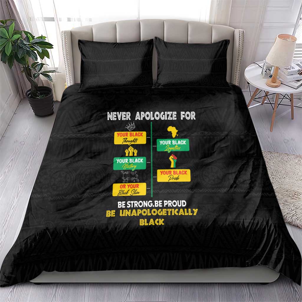 Never Apologize For Your Pride Bedding Set African Black History DT02