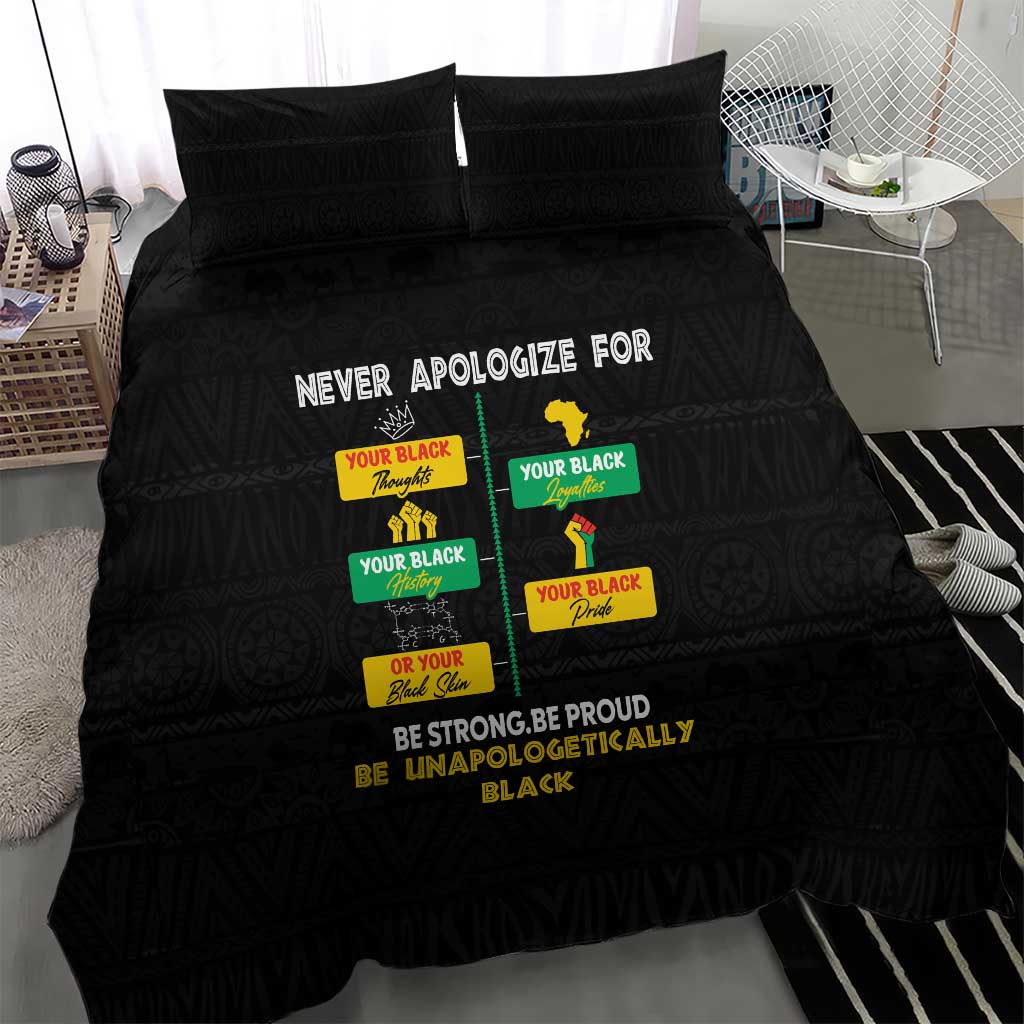 Never Apologize For Your Pride Bedding Set African Black History DT02