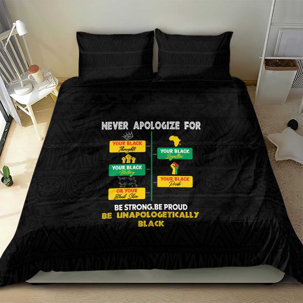 Never Apologize For Your Pride Bedding Set African Black History DT02