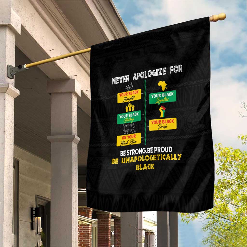 Never Apologize For Your Pride Garden Flag African Black History DT02