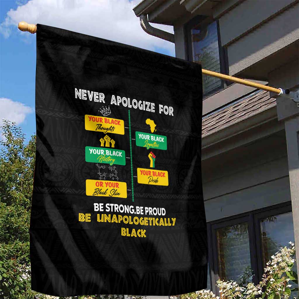 Never Apologize For Your Pride Garden Flag African Black History DT02