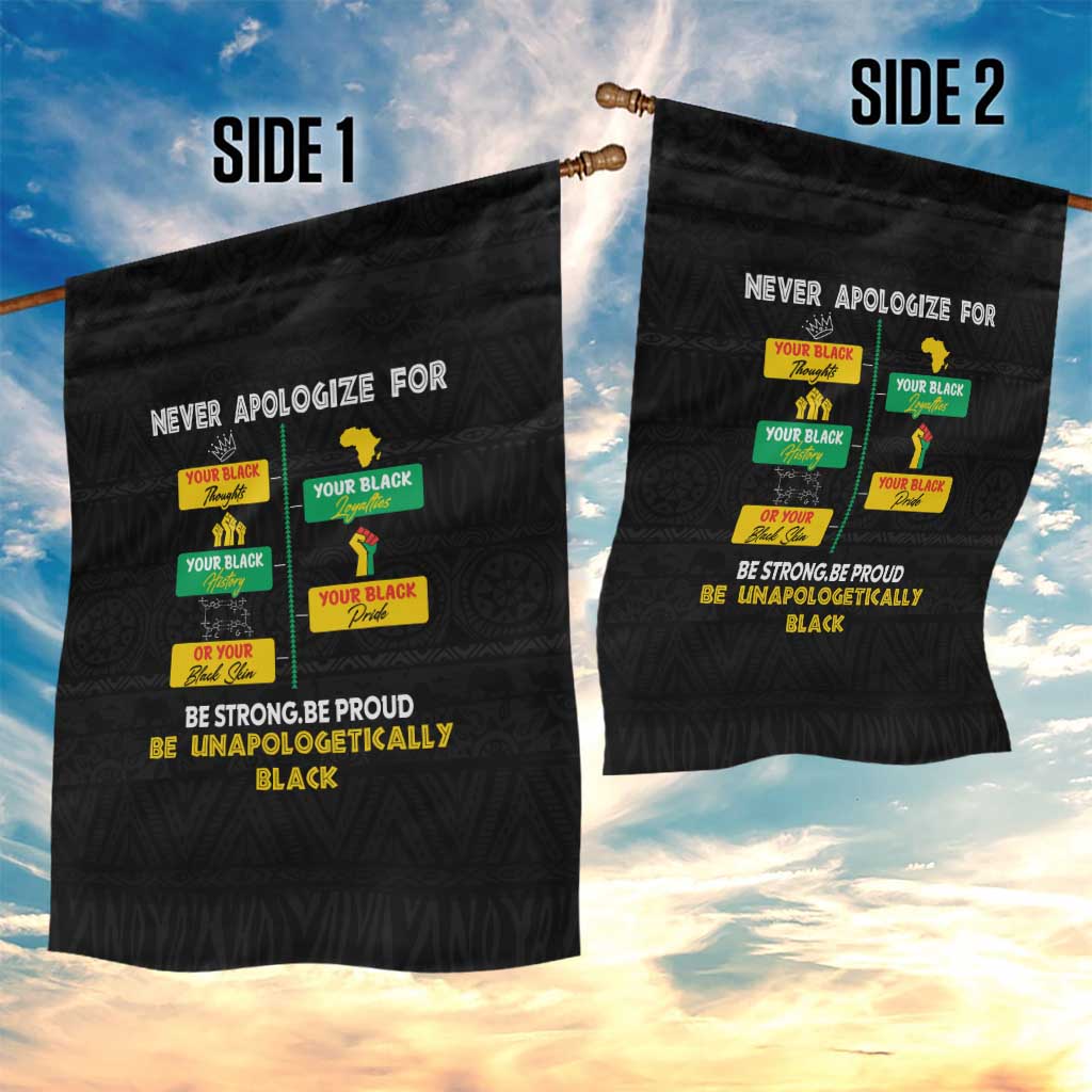 Never Apologize For Your Pride Garden Flag African Black History DT02