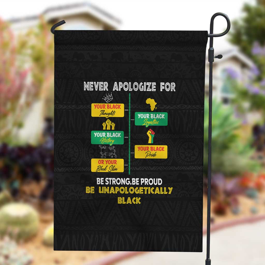 Never Apologize For Your Pride Garden Flag African Black History DT02