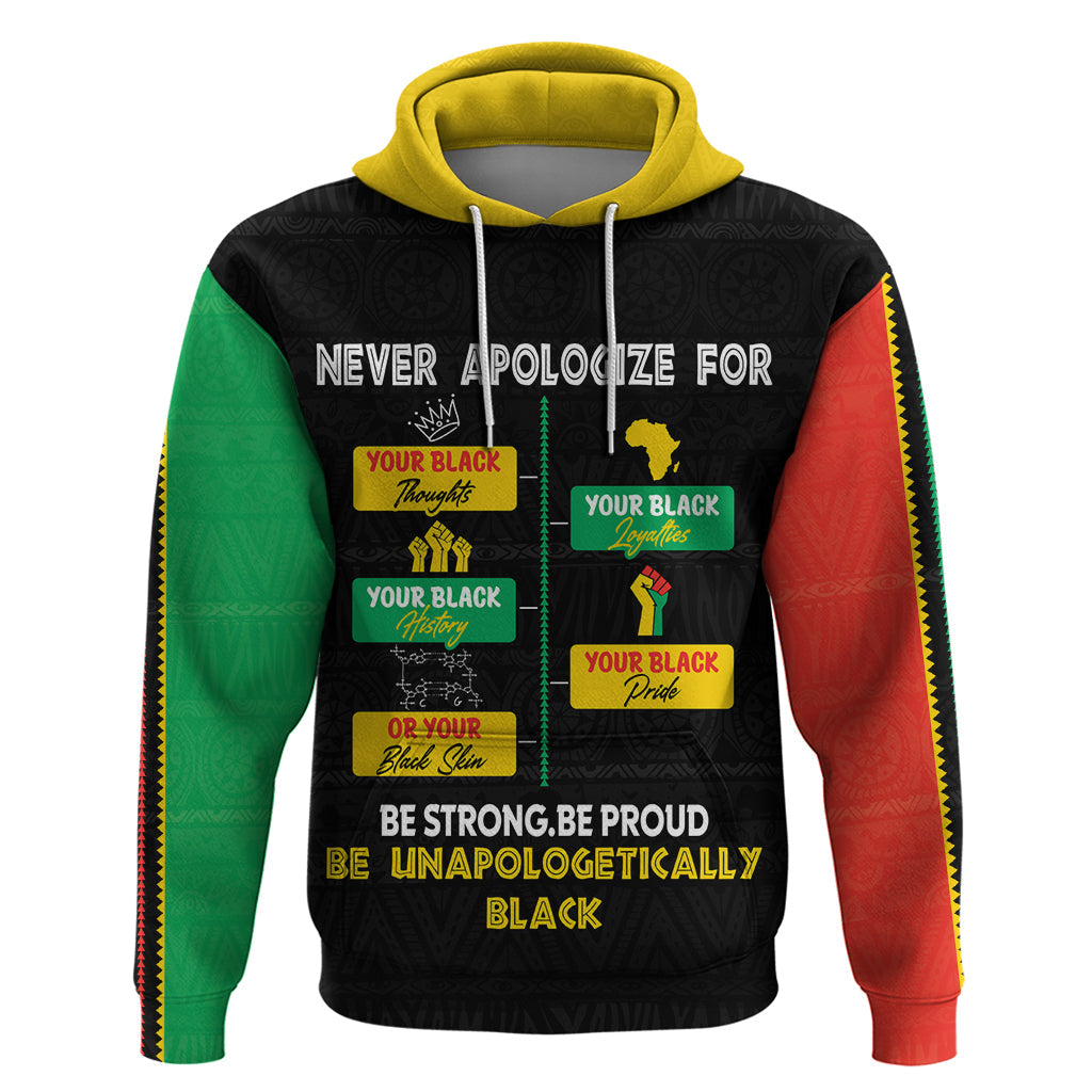 Never Apologize For Your Pride Hoodie African Black History DT02